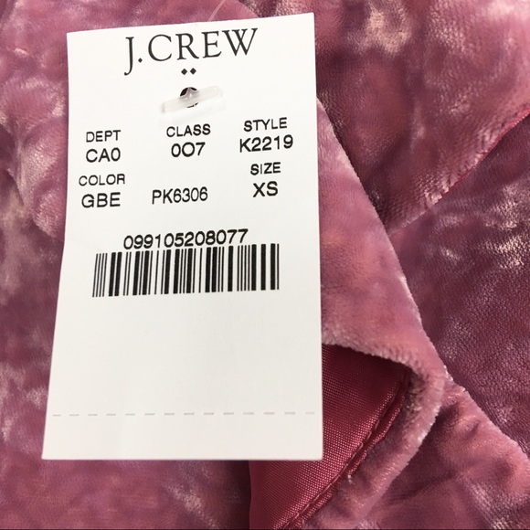 J. Crew Factory Pink Velvet Ruffle Cami - Picture 3 of 8